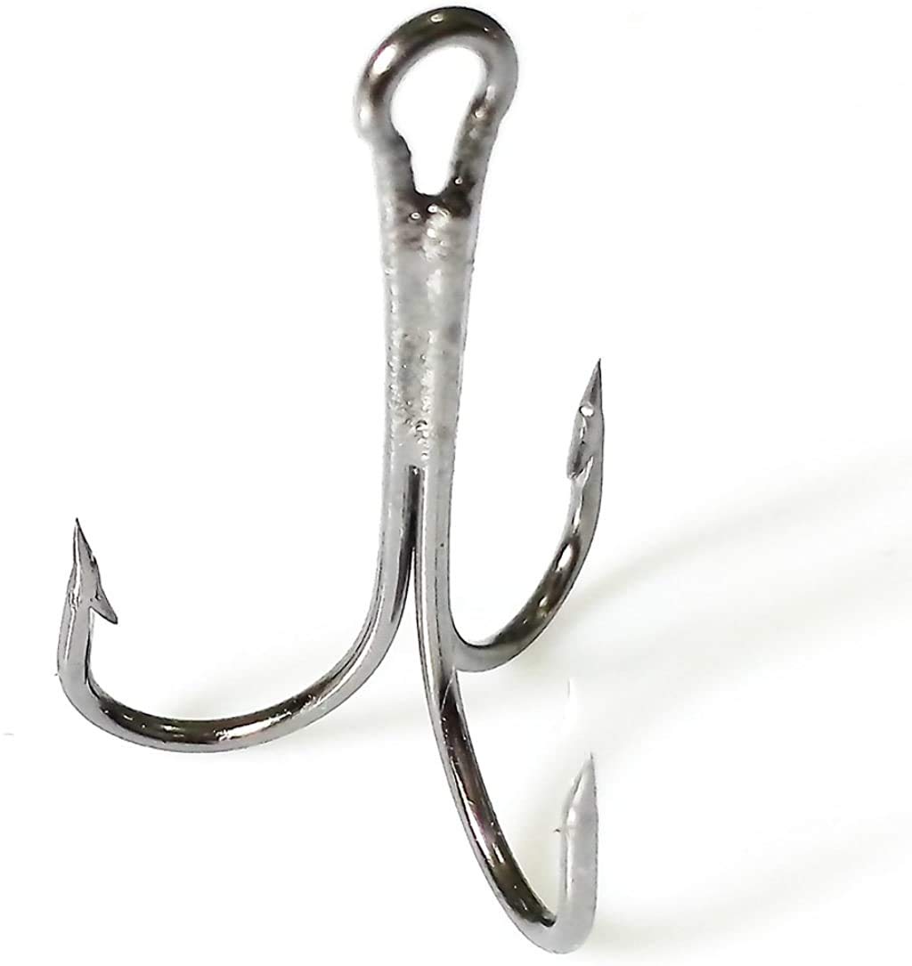 20pcs Round Bend Fishhook Strong Sharp Fish Hook Treble Saltwater Fishing Hook Size 8/0 10/0