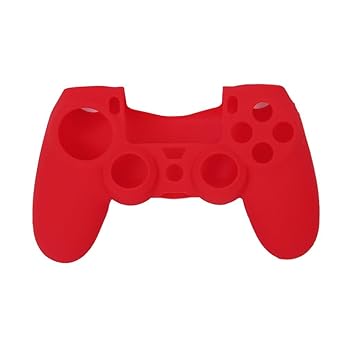 SYGA Imported Silicone Protective Skin Case Cover for Sony Playstation 4 PS4 Controller - Red