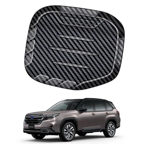(Ithacolea) 2025新型フォレスター SL系に適用 専用アクセサリー ガソリンタンクカバー 給油口カバー キャップ タンク ガーニッシュ ABS カスタム パーツ (カーボン柄)