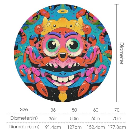 Nappe ronde en polyester antitache et lavable pour éliminer les corvées - 3
