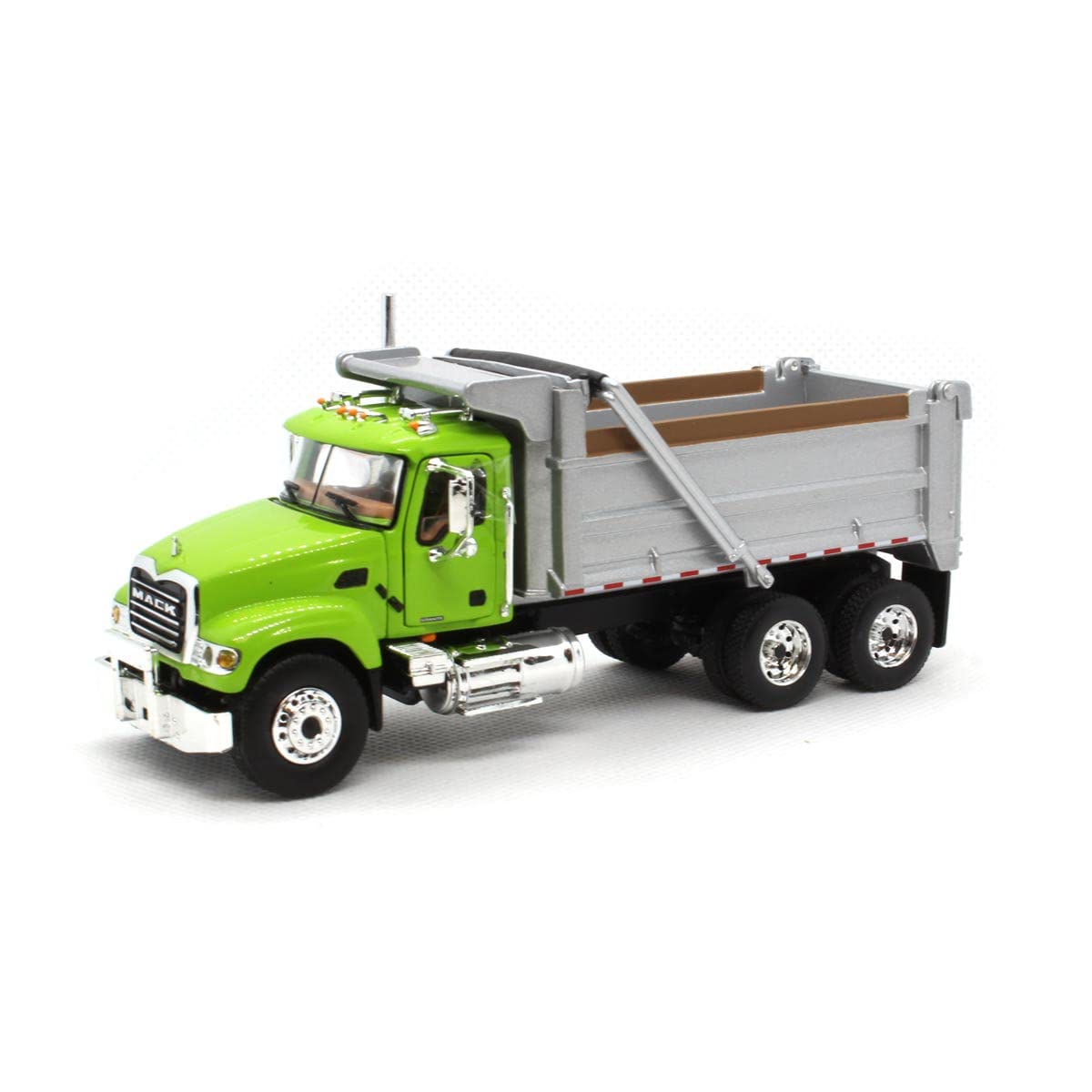 FG First Gear Mack Granite Dump Truck 1/64 Scale Lime Green/Sliver