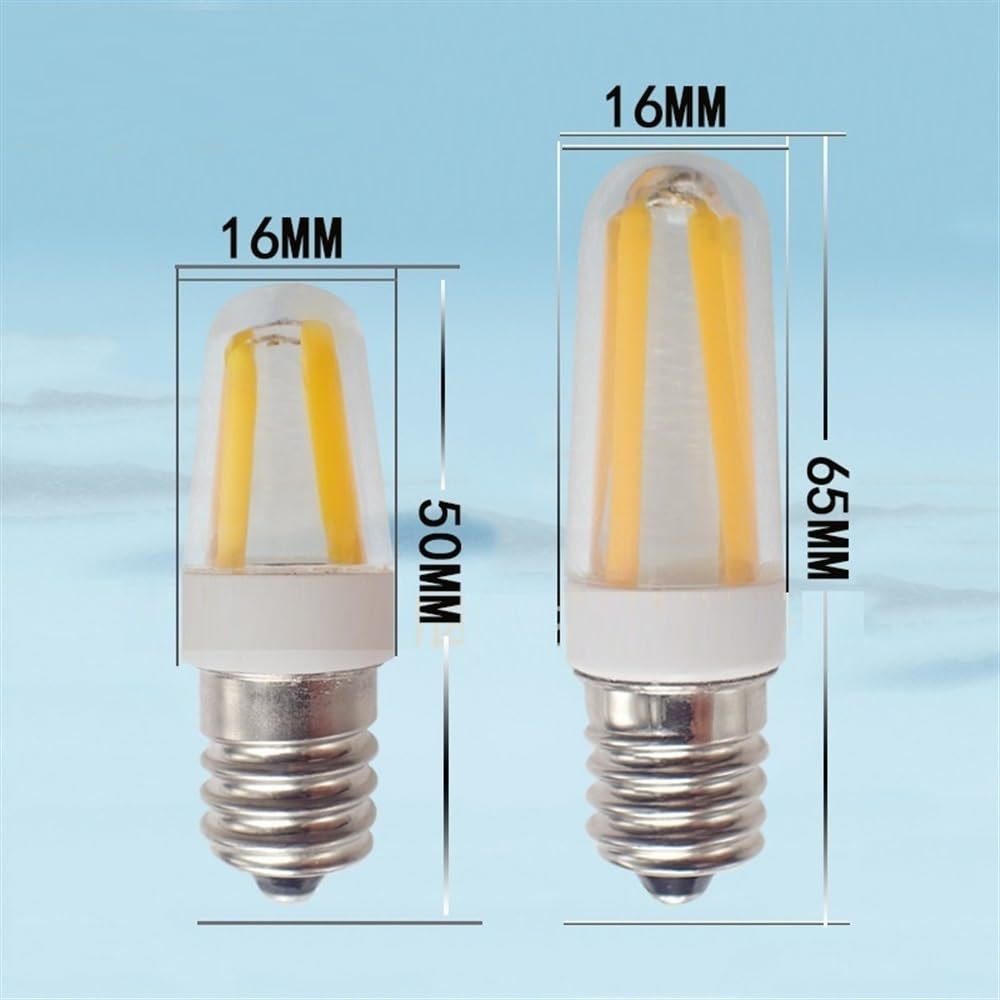 HongHeFu, Paquete de 20 bombillas de filamento LED AC220V E14 2W/3W/4W pequeñas lámparas COB 2609(Blanco,E14-2609-3W)