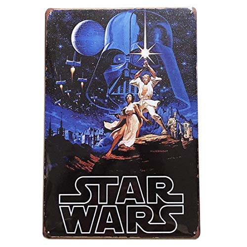 Froy Star Wars Mur Tôle Signe Rétro Fer Affiche Peinture Plaque Tôle Vintage Art Personnalisé Créativité Décoration Artisanat pour Café Bar Garage Maison