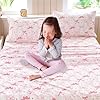 Homilay Twin Sheets Set Kids - 3 Piece Pink Bow Sheets for Boys, Girls, Teens, Toddler, Easy Fit Deep Pockets, Breathable, Wrinkle-Free, Cozy Soft Cartoon Print Cute Bed Sheets #5