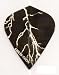 5 Sets #36105 AmeriThon Black Lightning Bolt Metallic Dart Flights