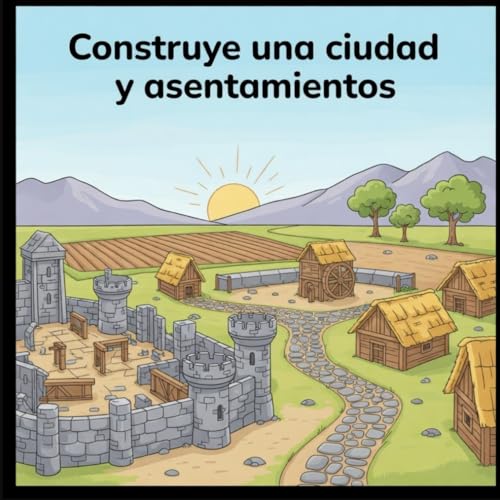 Construye una ciudad y asentamientos,: Con ilustraciones para el cuidado personal y la relajación, libro para colorear para adolescentes sobre adultos, 50 páginas