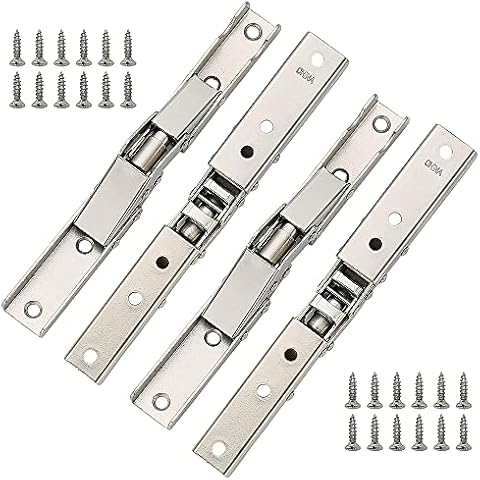 happytakehome 4 Pack 90 Degree Folding Shelf Hinge Door Hinge Hidden Bracket Table Holder Furniture Parts Cover