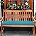 coussin banc coussin de siège de patio intérieur extérieur, coussin de chaise longue, pour banc résistant à l'eau en plein air, pique-nique, balançoire, chaise longue relaxante (Bleu,140x50x5cm)