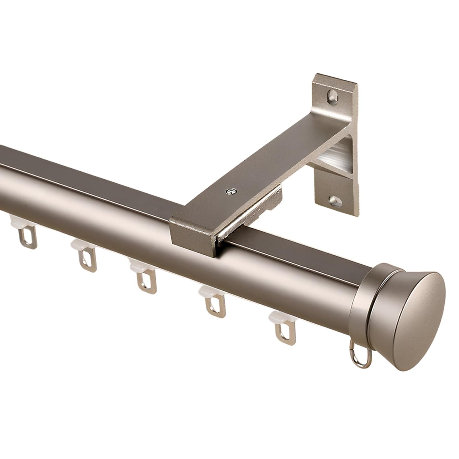 Wytrzymała aluminiowa szyna do zasłon ściennych - 3,6 m (3 x 1,2 m) do rolet rzymskich, idealna do sypialni, salonu, kuchni i łazienki - stylowe szare wykończenie