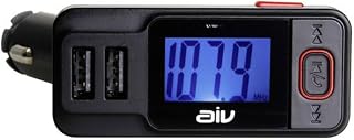 AIV 530414 FMT 719 BT de RDS Transmisor FM Bluetooth (con función Manos Libres), Color Negro