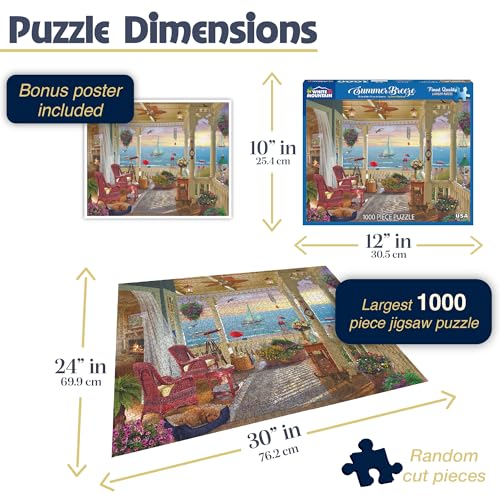 Puzzle de 1000 Piezas White Mountain Casa de Playa Oceánica, Brisa de Verano | Piezas Grandes, Regalo para Adultos y Familia, 24"x30" miniatura 2