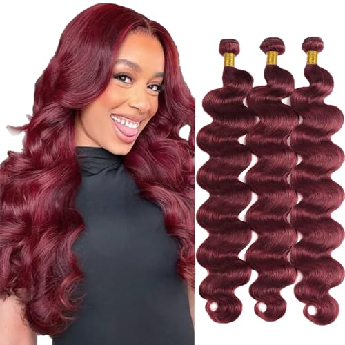 #99J Burgundy Body Wave Bundles