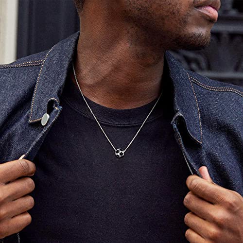 Chicsilver Women Men Soccer Ball Pendant Necklace 925 Sterling Silver Football Soccer Jewelry For Soccer Player Sport Fans #TOP2