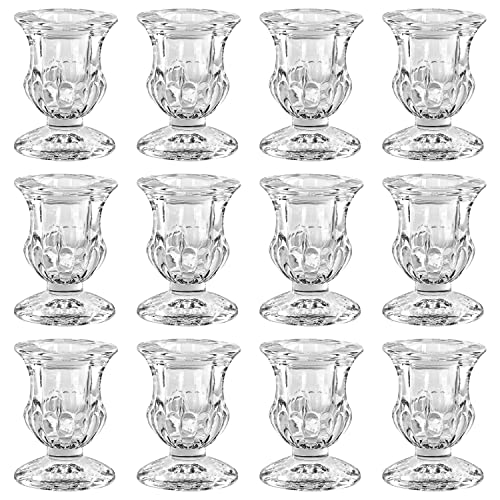 Belle Vous Candelabros para Velas Ahusados (Pack de 12) 4,7 cm