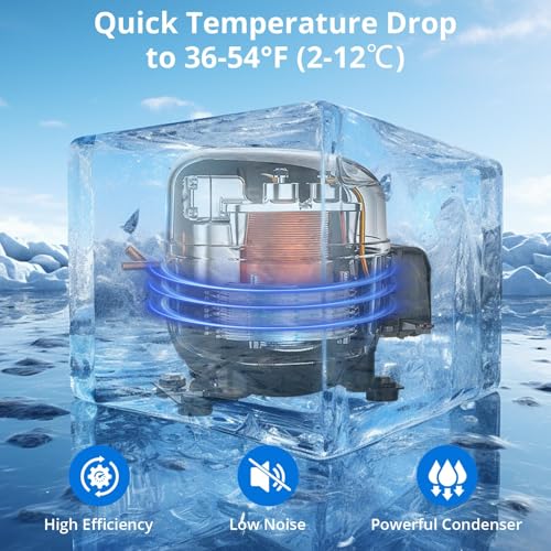 Image of Commercial Display Refrigerator, 4.2 Cubic Feet Tabletop Cake Refrigerator, Equipped with Led Lighting, Air Cooling, And Automatic Defrosting Functions, for Bakeries, Cafes, Restaurant