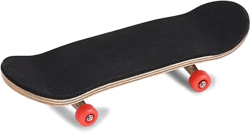 Juego de patineta de dedo para juegos de patineta, 1 pieza de madera de arce maciza, mini rodamiento de bolas, mini patineta profesional con estuche
