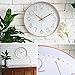 jomparis 12 Inch Battery Operated Silent Non-Ticking Wall Clock, Quality Quartz Sweep Rose Gold Wall Clock for Home Bedroom School