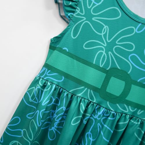 Girls Flutter Graphic Dress Kids Fancy Princess Dresses for 3-12Y3