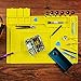 KOTTO Anti-Static ESD Safe Magnetic Soldering Mat, Silicone Repair Mat, includes Repair Tools Kit and Anti Static Grounding Wire for BGA Soldering Iron, Heat Gun, Cell Phone Laptop (Yellow Mat)