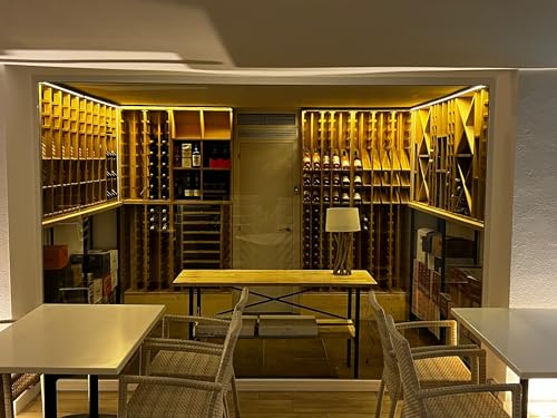 Expovinalia Natural Wine Rack for Hanging on the wall Pine, Rustic, 85 x 8 x 8 cm, 85x8x8 cm - Image 3