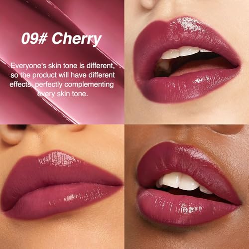 Image of evpct 2Pcs Mauve Plum Cherry Honey Lipstick Moisturizing Lip Balm for Women | Hydrating Formula Tinted Lip Oil Stick, Sheer Lightweight Softening, Shine Glowy Lipgloss Lips Color Tint Stain, Cruelty-Free