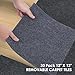 VallisCo 30 Pack Carpet Tile - 12” X 12” Self Adhesive Carpet Floor Tiles Anti-Slip Squares Peel and Stick Floor Tile DIY Installation for Bedroom (Dark Gray)