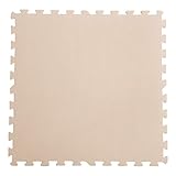 タンスのゲン ジョイントマット 1級防音 大判59cm 厚み10mm 3畳用 16枚組 防音 保温性 床暖房対応 ノンホルムアルデヒド サイドパーツ付き ベージュ 18700011(79286)