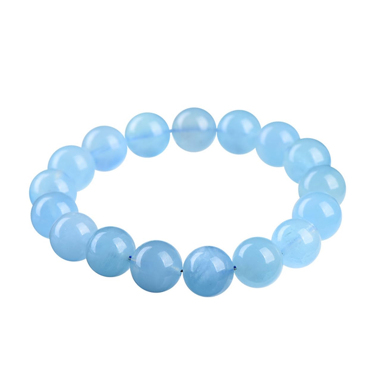 Pulseras con Cuentas Crystal Vibe para Mujeres y Hombres - Pulseras de Cristal con Piedras Preciosas Naturales - Tamaño elástico Ajustable,7~7.8mm