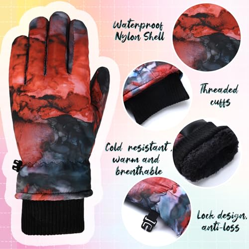 Image of Bencailor 3 Pairs Kids Ski Gloves Children Winter Gloves