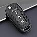 Qirc Funda de silicona para llave de coche de fibra de carbono para Explorer F-150/250 Ranger Mondeo Ecosport Protector para llave de coche, accesorios para decoración (sin hebilla)