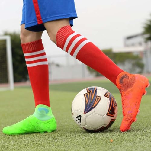 Unisex's AG Cleats Training Football Sneakers Sports Non-Slip Long Studs High-Top Soccer Shoes for Youth3