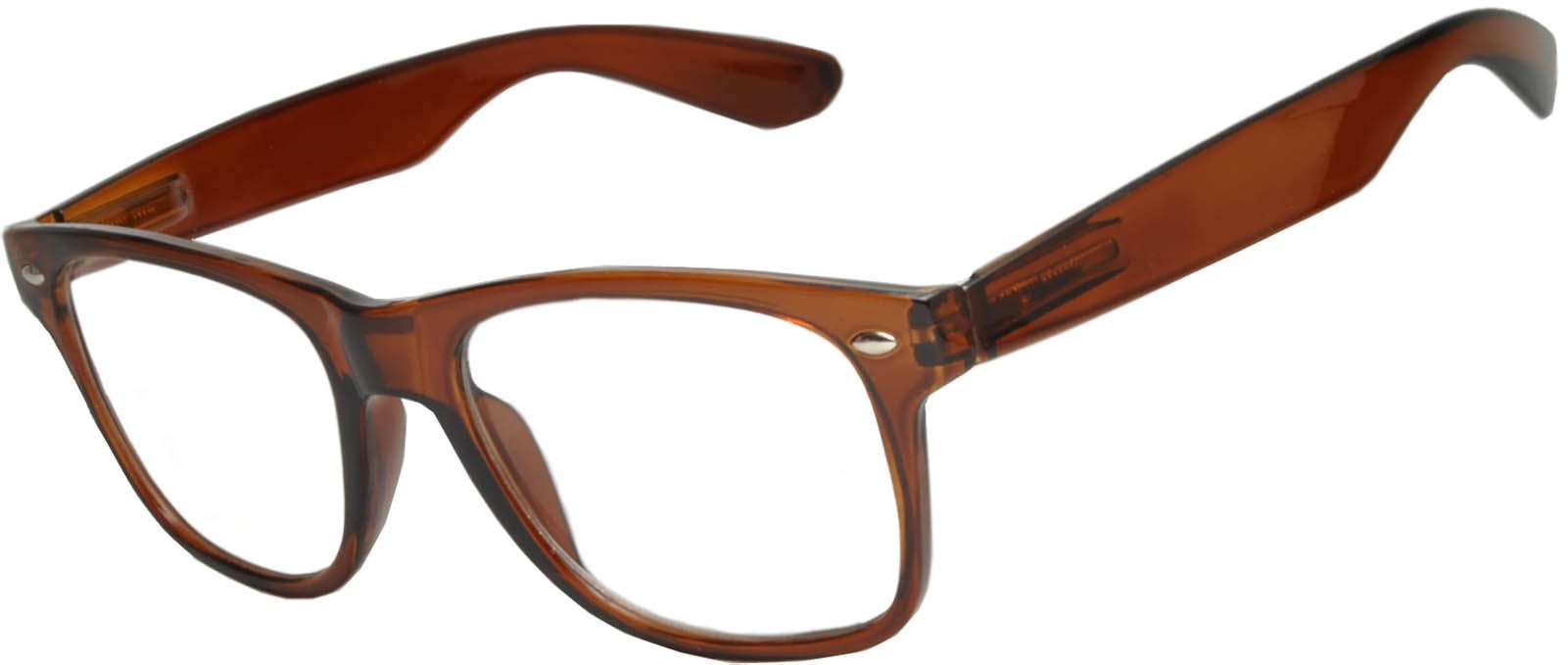 OwlClassic Vintage Sunglasses 80s Style with Clear Lens, Smoke Lens Nerdy Colorful Frames