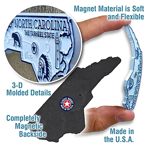 Imán pequeño estatal North Carolina Classic Magnets miniatura 3