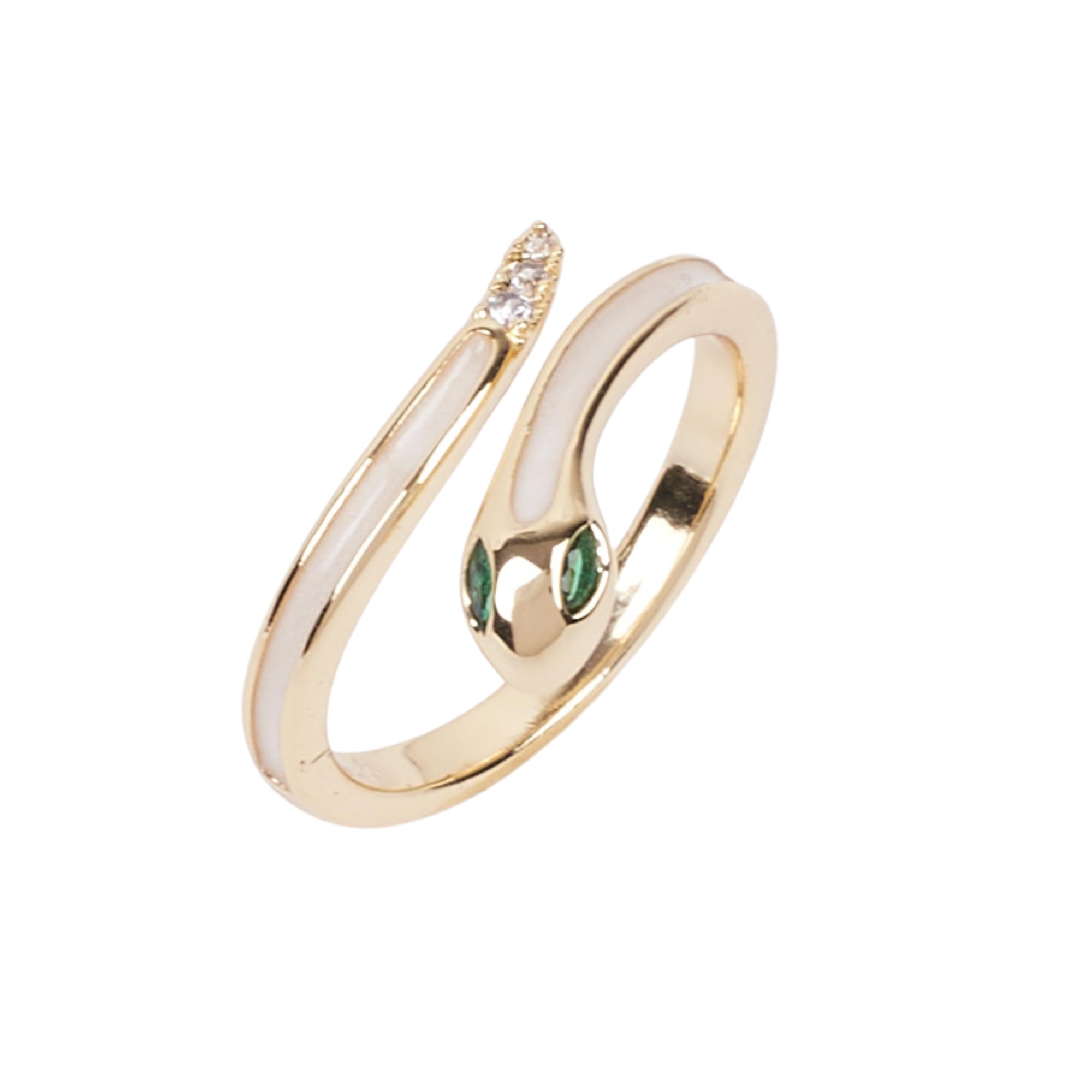 SALTY Alys Green Gold Finger Ring for Women & Girls | 14K Gold Plating | Anti-Tarnish | Fancy | Stylish & Minimal | Birthday Gift | Aesthetic Jewellery | Accessories for Everyday Wear (B0DBZCW31X) Amazon Price History, Amazon Price Tracker