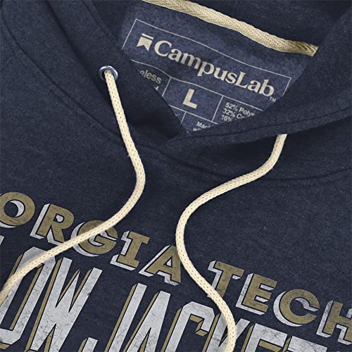 Collegiate Distressed Team Unisex Adult Slim Fit Pullover Hoodie Collection2