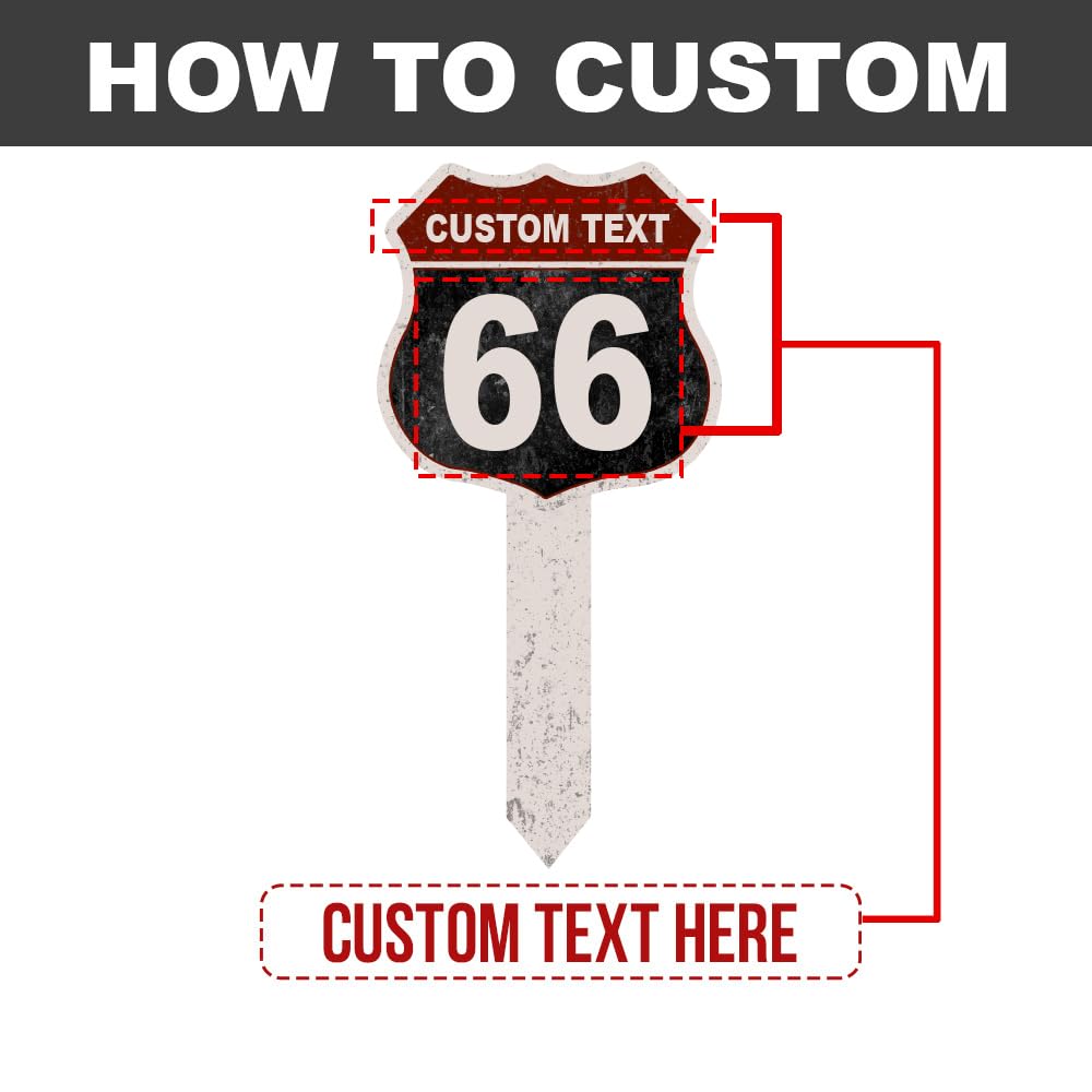 Customized Road Signs?Route 66 Signs Vintage Road Signs Home Decor?Personalized Home Address Sign,Outdoor Metal Sign