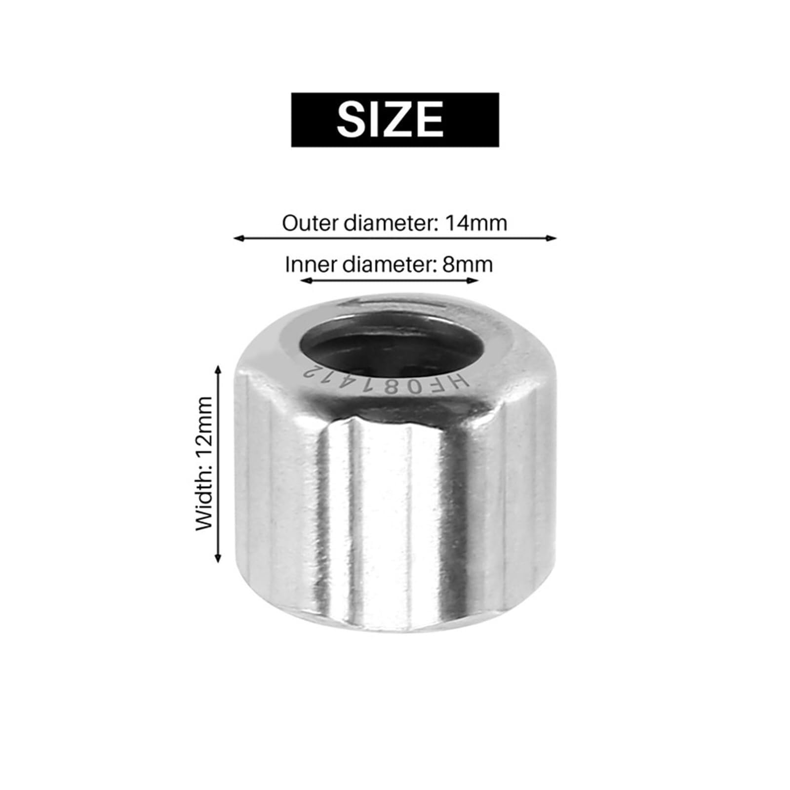 Aspectos, Paquete de 10 rodamientos agujas HF081412 unidireccionales hexagonales 8X14X12mm