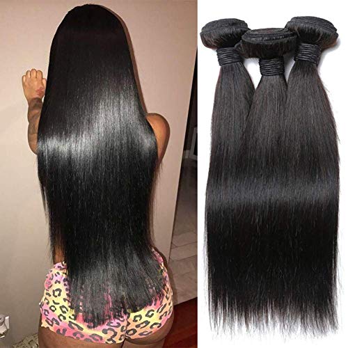 10A Brazilian Straight Hair Bundles 24 26 28inches 300g/lot Unprocessed Straight Human Hair Bundles Brazilian Straight Virgin Hair Extensions Wefts Natural Color No Tangle