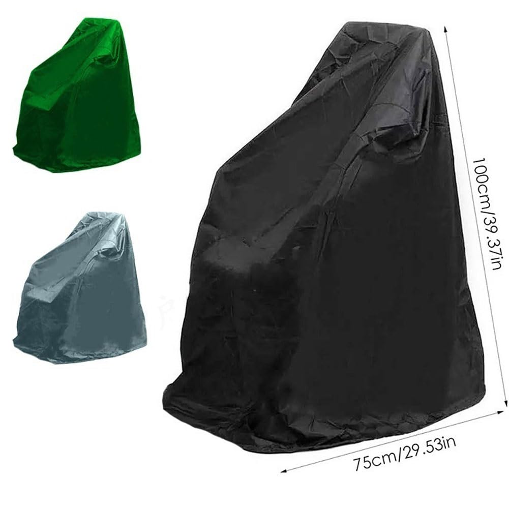 Funda for silla de ruedas, impermeable, Oxford, cubierta for silla de ruedas eléctrica, scooter de movilidad con cuerda elástica inferior, viajes al aire libre(Green,115cm*75cm*130cm)