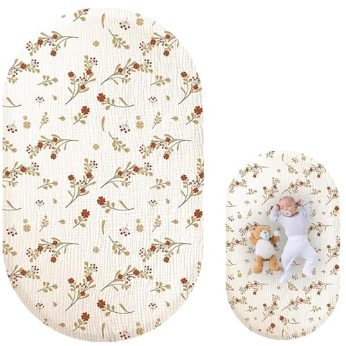 Sábanas de muselina para cuna, bajeras de gasa neutras – 82 x 42,9 x 9,9 cm, gasa de muselina y neutra para colchón