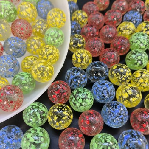 Tokaneit 100 Stück Farbige Feste Murmeln, Transparent...