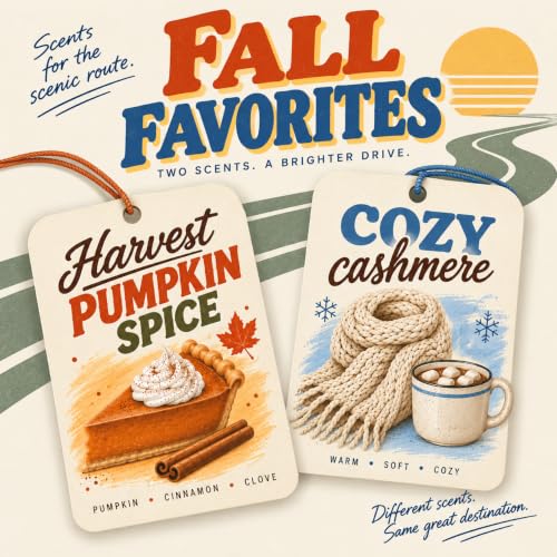 Image of Car Air Freshener, Harvest Pumpkin Spice & Cashmere Sweater, Made in USA