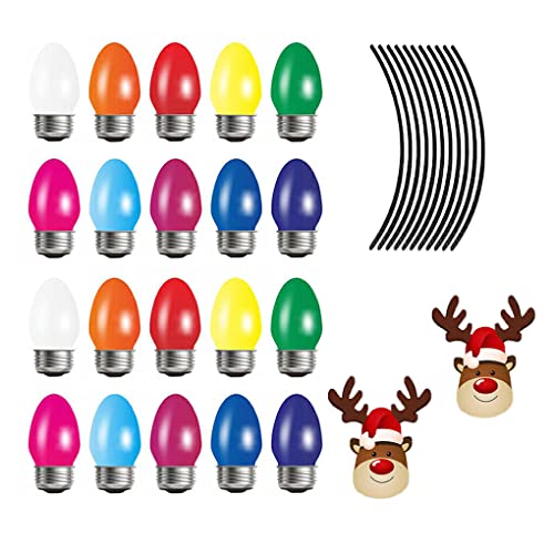 VUIUYOIES Etiqueta engomada de la bombilla de Navidad Decoración del automóvil de la etiqueta del refrigerador de Navidad Cover