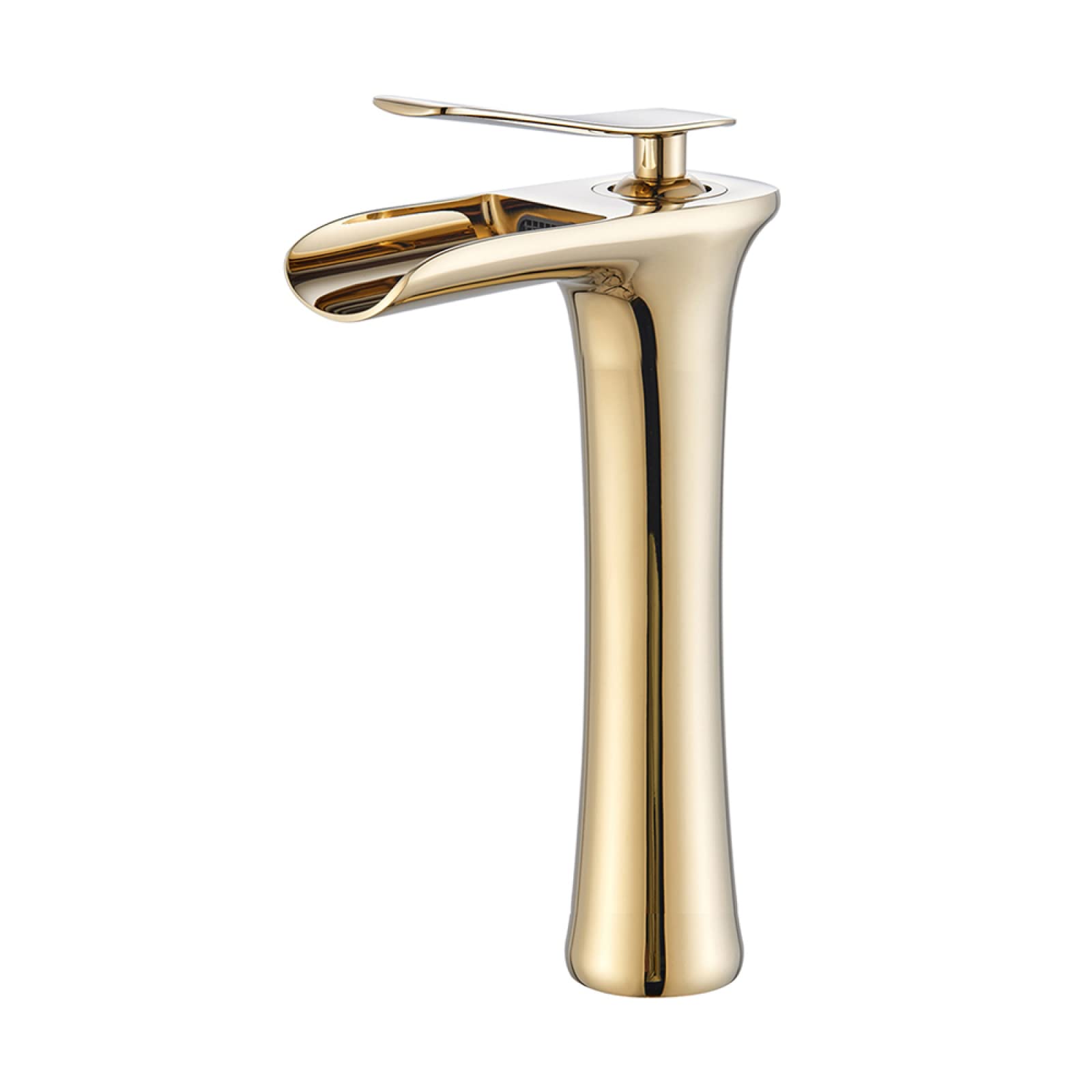 DFGHNBVC Bathroom Sink Faucet Waterfall, Brass, Hot And Cold Sink Mixer Tap Faucet, Single Handle Waterfall Bathroom Sink Faucets, Gold, Short,Faucets,Gold-Tall