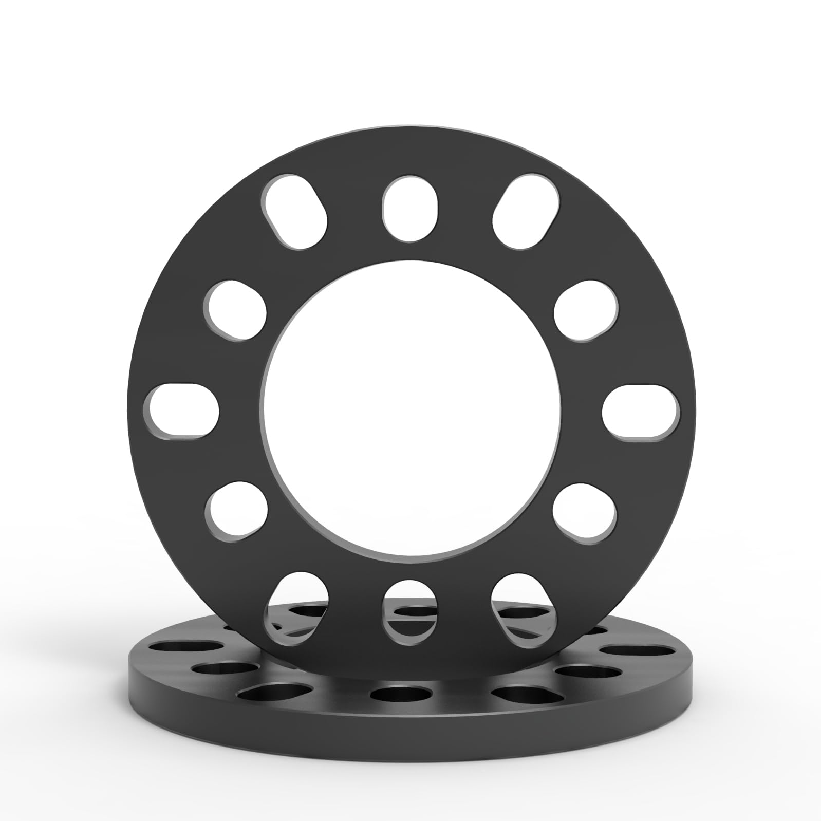 WHEEL CONNECT Wheel Spacer, 12mm Thickness(1/2inch), Fit 6 Lugs Pattern 6x114.3, 6x120, 6x127, 6x130, 6x132, 6x135, 6x139.7,Forged 6061 Aluminum, Anodised Black Surface, Pack of 2.
