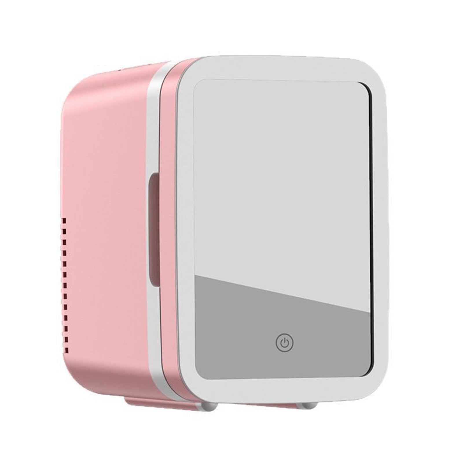UNYQBFKM Skincare Fridge With Dimmable LED Light Mirror, 4L Makeup Mini Fridge for Bedroom Car Office Cooler & Warmer Portable Small Refrigerator for Cosmetics Skin Care and Food