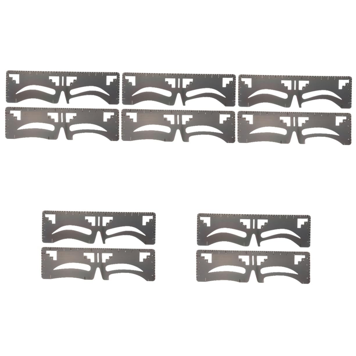 FRCOLOR 5 Set Di Righelli Per Sopracciglia Simmetrici Guida Per Sopracciglia Stencil Per Trucco Da Donna 2 Pezzi * 5