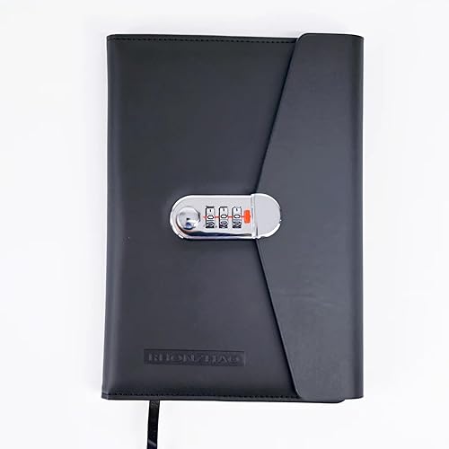 RHONZHAO Planificador de presupuesto, sin fecha, cuaderno de seguimiento de gastos con cerradura. Diario de presupuesto mensual, planificador de