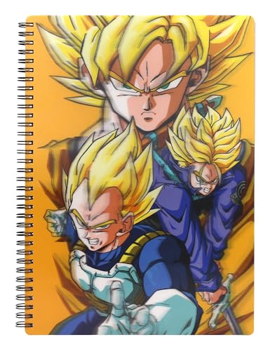 SD TOYS - Libreta efecto 3D Saiyans Dragon Ball Z - 30 x 21 cm
