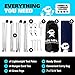 SUN NINJA Beach Tent Sun Shelter UPF50+ - Easy Pop Up Beach Canopy - Outdoor Shade for Camping Trips, Fishing, Backyard Fun Picnics - Sand Shovel, Ground Pegs & Stability Poles